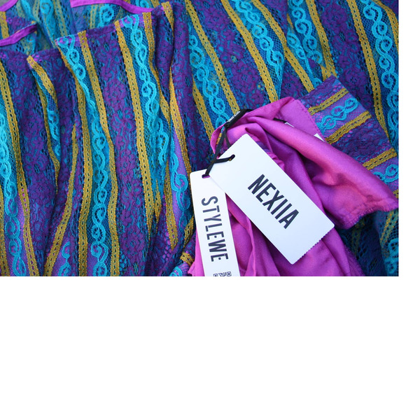 NWT Chic Boutique Lace Maxi Dress Unique Standout OOAK Statement FashionWeek XXL - Picture 7 of 12